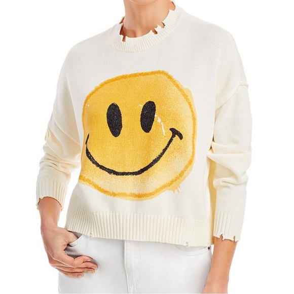 pistola Sweaters - Pistols Eva Cropped Smiley Sweater NWT